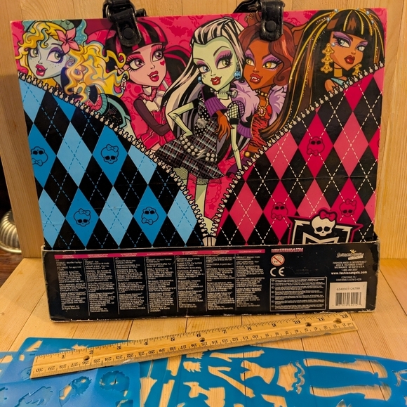 monster High Stylish Pink and Black Tote Bag - Picture 8 of 8